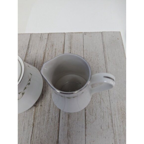 Sheffield China Japan Elegance Sugar Bowl Dish Lid and Creamer Pitcher - Picture 4 of 11